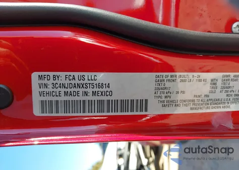 2025 Jeep Compass Sport 4X4 из США, поврежденный, VIN 3C4NJDANXST516814